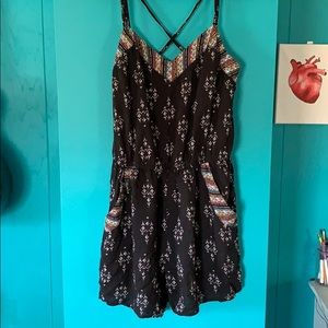 Mudd Aztec Romper with pockets